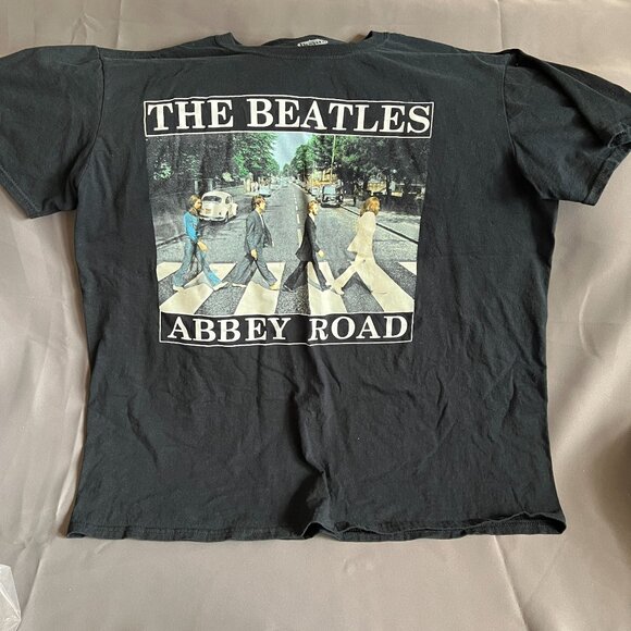 The Beatles Other - The Beatles Abbey Road Black Graphic T-Shirt XL 100% Cotton 2015 Apple Corps